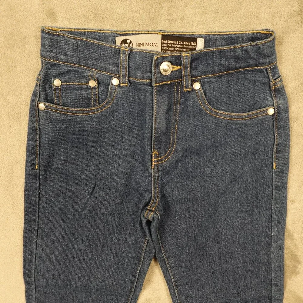 Levi's Jeans Silvertab Mini Mom Girls'‎ Size 8 Blue Denim Retro
